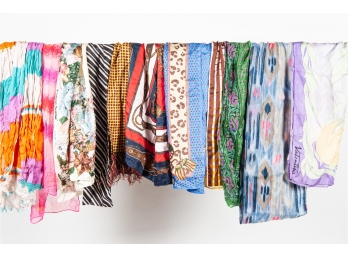 Collection Of Eleven Ladies Scarves