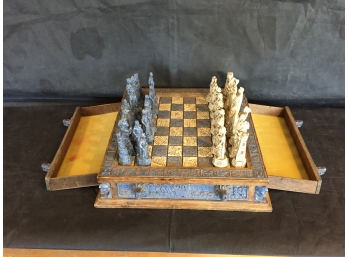 Stunning Detailed Isle Of Lewis Chess Set (See Description For Condition)