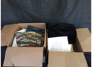 Two Boxes Of Fabric