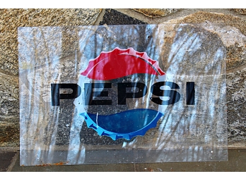 Pepsi Sign On Clear Plexiglass