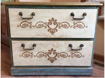 OFS Hand Painted  File Cabinet