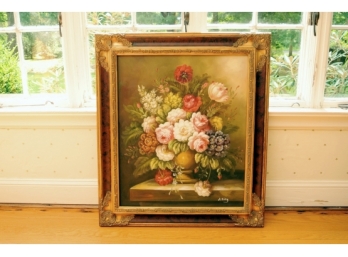Decorative Oil On Canvas Still Life Signed Lower Right A. King