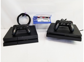 Two (2) SONY PS4 Consoles, Games & Controllers