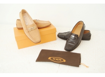 Two Pair Tods Shoes With Dust Bag - Size 7½