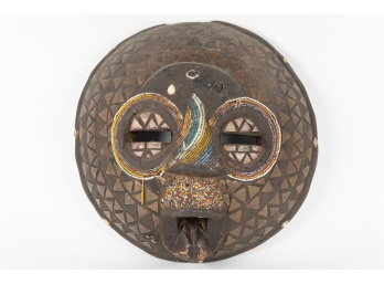 Beaded & Bronze African Tribal Mask