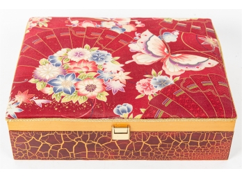 Floral & Butterfly Motif Jewelry Box