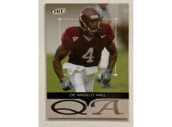 2004 SAGE Hit  Q & A Silver DeAngelo Hall #Q40 College Football Trading Card
