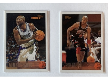 1996-97 Topps Ron Harper Chicago Bulls #16 & Mitch Richmond Sacramento Kings #23 Basketball Trading Cards