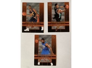 2003-04 Upper Deck Rookie Exclusives Mickael Pietrus #8 & Troy Bell #12 Basketball Trading Cards