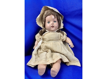 Antique Baby Girl Doll With Pig Tails