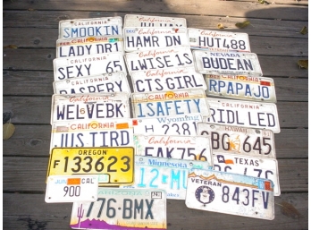 Group Of 24 Assorted License Plates   (326)