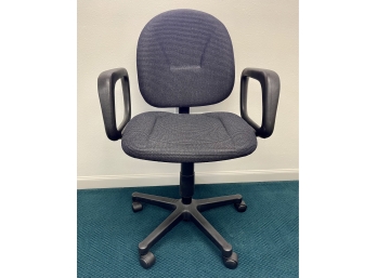 Blue Cloth Office Chair Adjustable With Casters & Arms