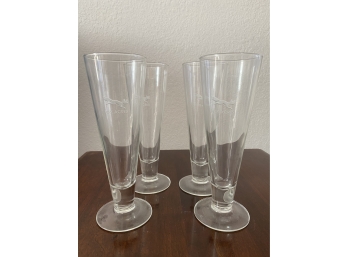 Fox Acres Tall Beer Glasses