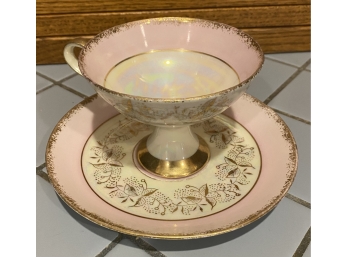 Made In Japan Iridescent Tea Cup & Saucer Set