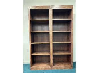 2 Wood Bookcases
