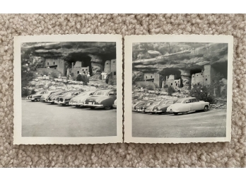 2 Vintage Photographs Showing Cars In New Mexico