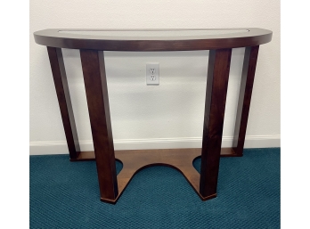 Glass- Wood Sofa Hall Table
