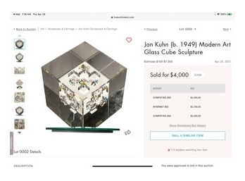 Fabulous Modern Art Jon Kuhn  Cajun Spice Cube Sculpture