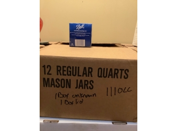 1 Box Mason Jars, 1 Box Lids