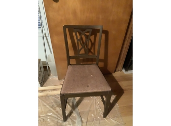 Wooden Chair With Upholstered Seat