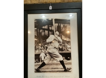 Framed Babe Ruth Poster