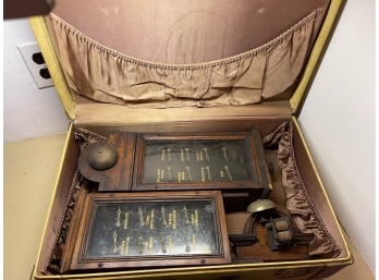 Suitcase With Awesome Vintage Butler/Maid Alarms