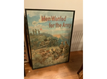 Men Wanted For The Army Framed Poster
