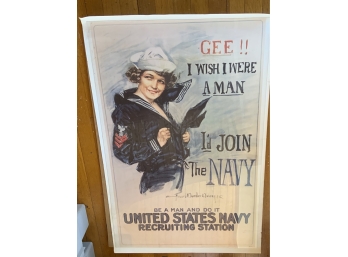 United States Navy Recruiting Station Poster