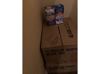 2 Boxes Mason Jars, 2 Boxes Lids