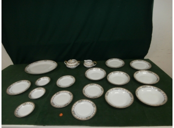 Theodore Haviland Limoges France China Including A Large Oval Serving Dish, Sugar And Creamer, Bowls, Plates