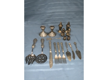 Sterling Silver And 800 Silver Weighted Items