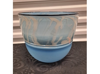 Large Blue Decorative Bowl/Planter