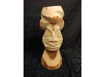 Carved Wooden Face