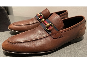 Gucci Brown Leather Shoes Mens Size 9 D