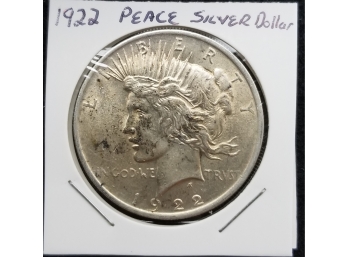 US 1922  Silver Peace Dollar - Fine