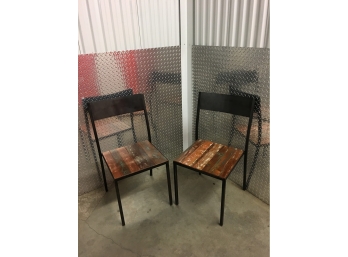 Retro Distressed Side Chairs