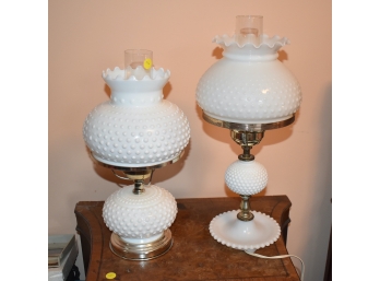 326. Table Lamps Milk Glass (2)