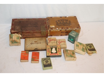 VINTAGE TOBACCO AND CIGAR BOXES