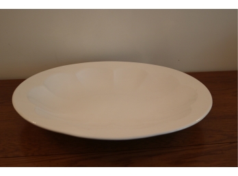 Vintage White Ceramic Platter Made In Italy