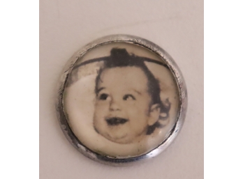 1940 Australia Florin Silver Coin Baby Picture 'lucky Coin' Hand Made