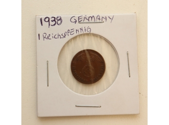 GERMANY 1 REICHSPFENNIG 1938 E COIN