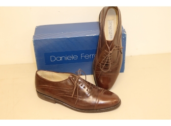 Mens Daniele Ferradini Brown Lace Up Shoes Size 9 1/2