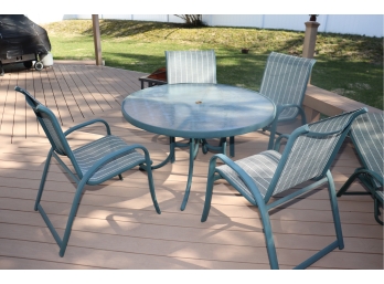 Glass Top Patio Table And 4 Chairs
