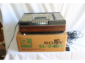 Vintage Sony Betamax Player Recorder SL-5400 W Box