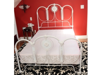 White Wrought Iron Bed Frame Full Size