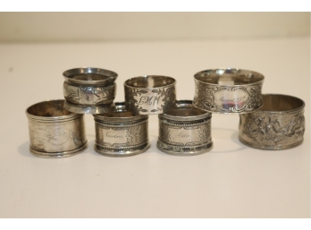Assorted Vintage Napkin Rings Monogramed