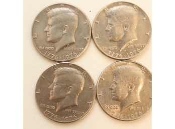 1976 US Bicentennial Kennedy Half Dollar Lot Of 4 Coins
