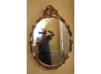 Ornate Carved Framed Oval Mirror