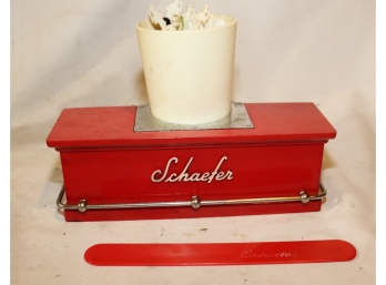 Schaefer Beer Red Bar Caddy With Original Cup And Head Remover Tool