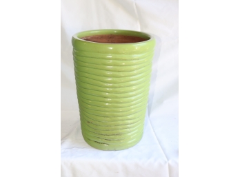 Large Green Ceramic Flowerpot 21 12' Tall